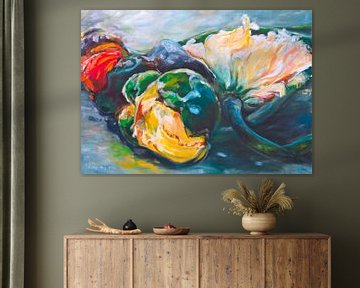 anemonen 65x90cm van Angelika Oft-Roy