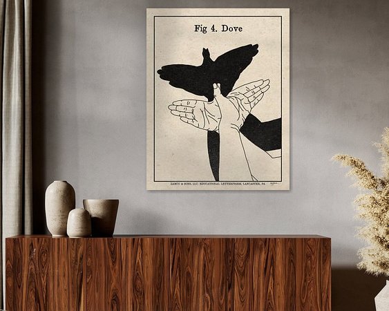 Voorbeeld van het werk in een kamer