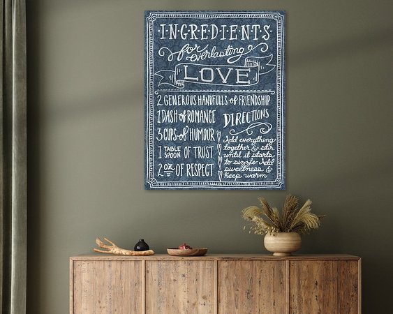 Voorbeeld van het werk in een kamer