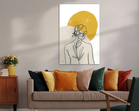 Voorbeeld van het werk in een kamer