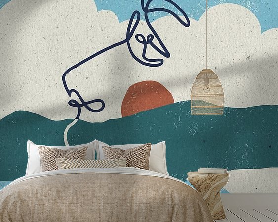 Voorbeeld van het werk in een kamer