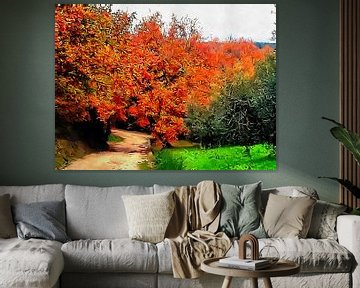 Herfst in Umbrië Gouden kleuren van Dorothy Berry-Lound