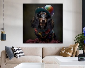 The dachshund as a clown