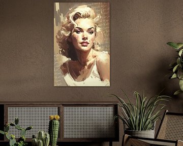 Marylin Monroe - beige by Your unique art