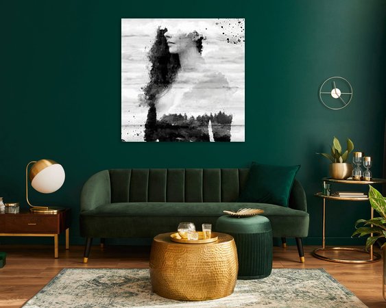 Voorbeeld van het werk in een kamer