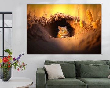 Une souris vit l'aventure de sa vie dans le désert sur Vlindertuin Art