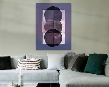 Scandinavisch minimalisme Diepblauw Lavendel van Mad Dog Art