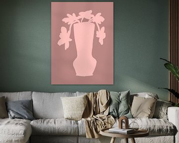 Böhmische Illustration: Vase mit Blumen von Studio Allee