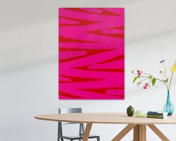 Modern abstract in fel roze van Studio Allee