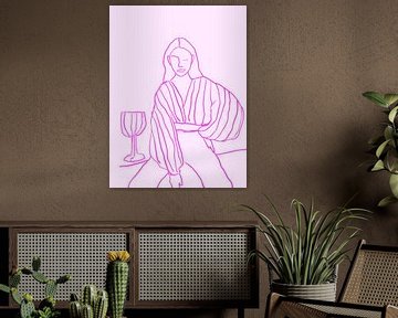 Moderne illustratie in roze van Studio Allee