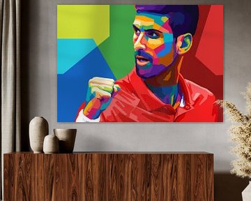 Novak Djokovic Wpap Pop Art van Noval Purnama