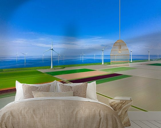 Voorbeeld van het werk in een kamer