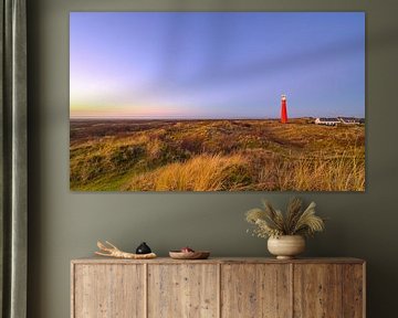 Schiermonnikoog panorama in de duinen met de vuurtoren van Sjoerd van der Wal