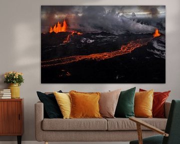 Fissure eruption at Holuhraun/Bardarbunga volcano (Iceland) by Lukas Gawenda