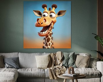 Blije giraffe van Harvey Hicks