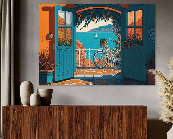 Voorbeeld van het werk in een kamer