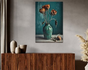 Dry Flowers In Turquoise Vase von Treechild