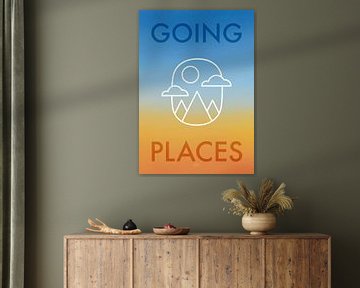Going Places Typografisches und illustratives Poster von Raymond Wijngaard