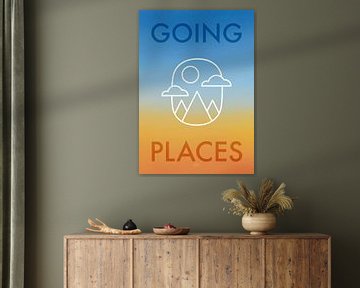 Going Places Affiche typographique et illustrative sur Raymond Wijngaard