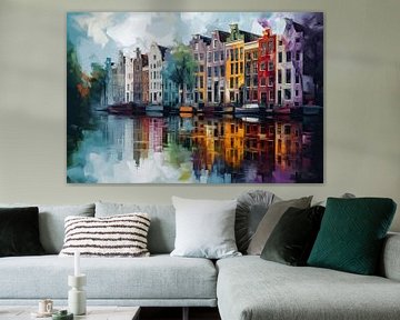 Abstract schilderij Amsterdam sur Tableaux ARTEO