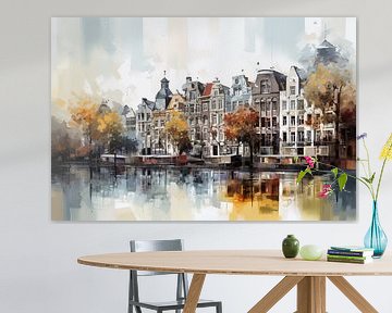 Amsterdam abstract ingetogen by ARTEO Paintings