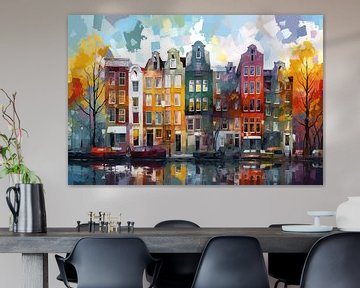 Herfst in Amsterdam van ARTEO Schilderijen