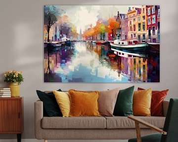 Kleur in Amsterdam sur Tableaux ARTEO