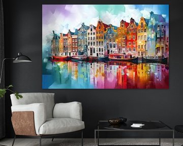 Modern schilderij Amsterdam von ARTEO Gemälde