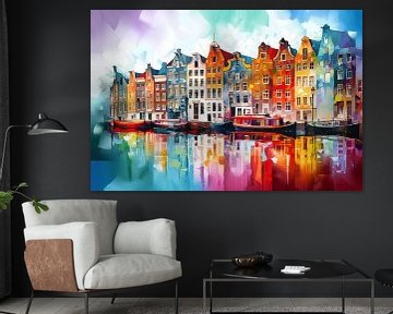 Modern schilderij Amsterdam van ARTEO Schilderijen