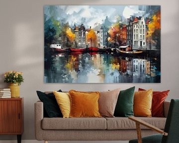 Ingetogen beeld Amsterdam von ARTEO Gemälde