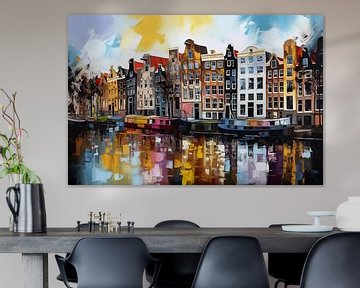 Woonboten in Amsterdam sur Tableaux ARTEO