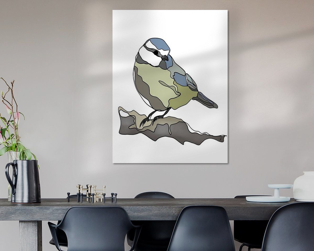 Voorbeeld van het werk in een kamer