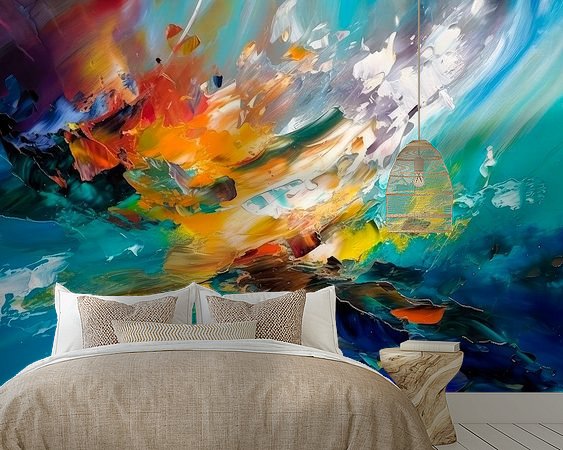 Voorbeeld van het werk in een kamer