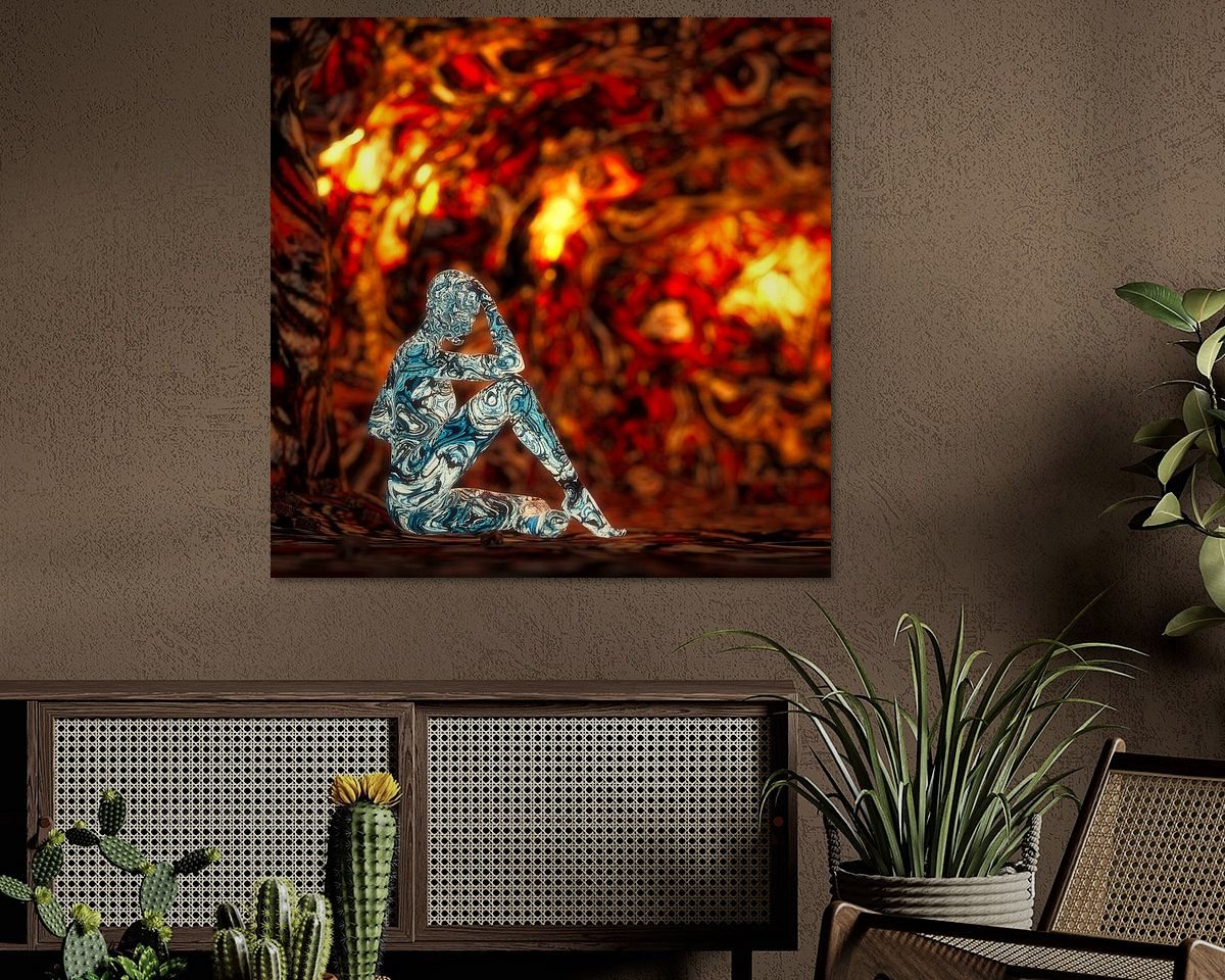Voorbeeld van het werk in een kamer