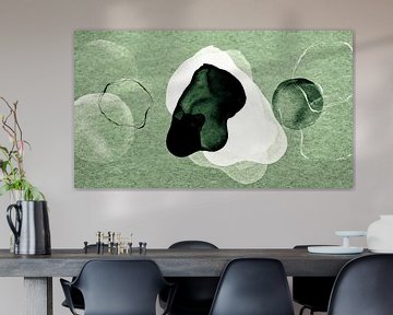 Green Balance Japandi Abstract van Mad Dog Art