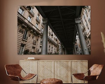 Standing underneath Metroline 6 in Paris, France