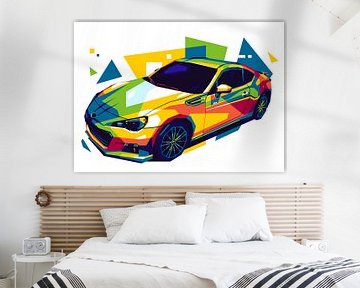 Subaru BRZ dans le style WPAP sur Lintang Wicaksono