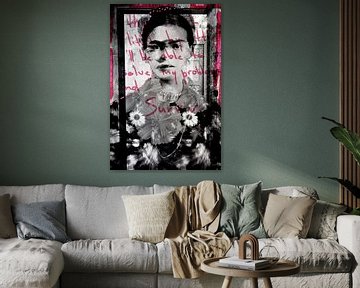 Frida, collage -Je pense qu'avec le temps, je serai capable de résoudre mes problèmes et  sur MadameRuiz
