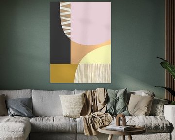 Abstract Geometric Shapes | Lila Dark Grey van Bohomadic Studio