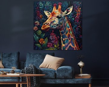  Giraffe No. 02 In Colour by ARTEO Paintings