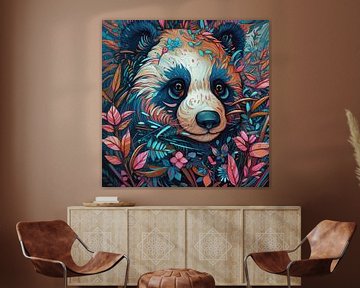  Panda In Kleur von ARTEO Gemälde
