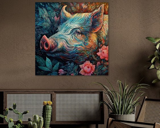 Voorbeeld van het werk in een kamer