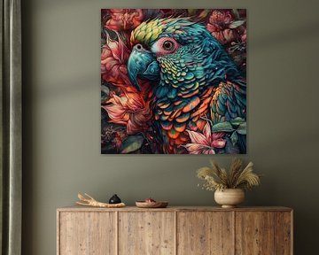  Papagei in Farbe von ARTEO Gemälde