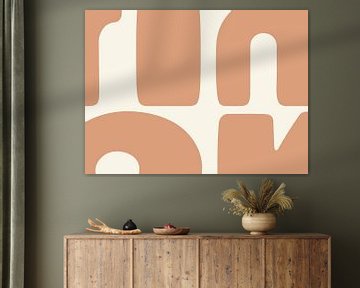 Zand Bruin Beige Organisch Geometrisch van Mad Dog Art