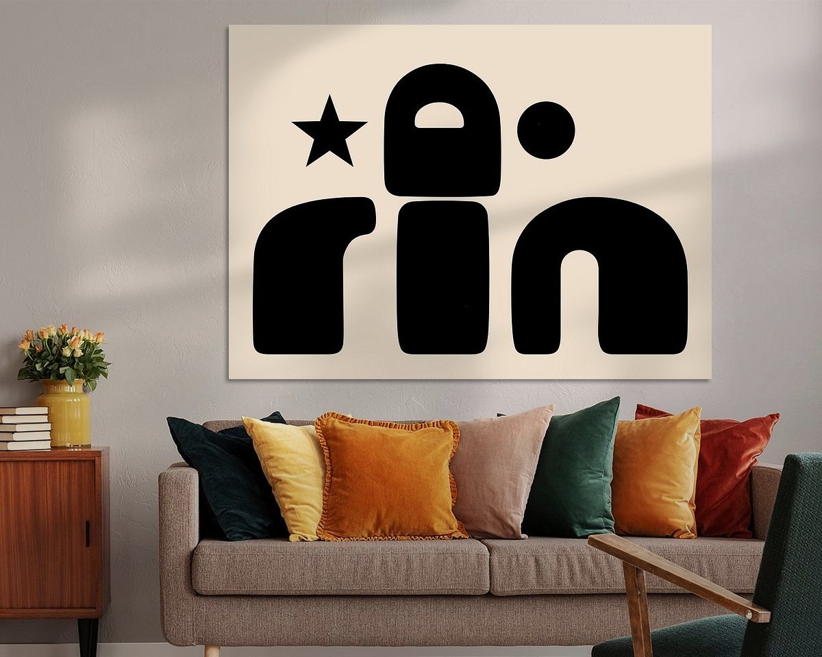Voorbeeld van het werk in een kamer