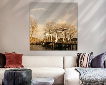 Ophaalbrug in Weesp. van Alie Ekkelenkamp