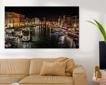 Canal grande Venedig @ Nacht von Rob Boon