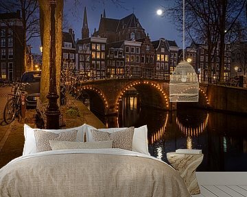 Vollmond über der Leidsegracht