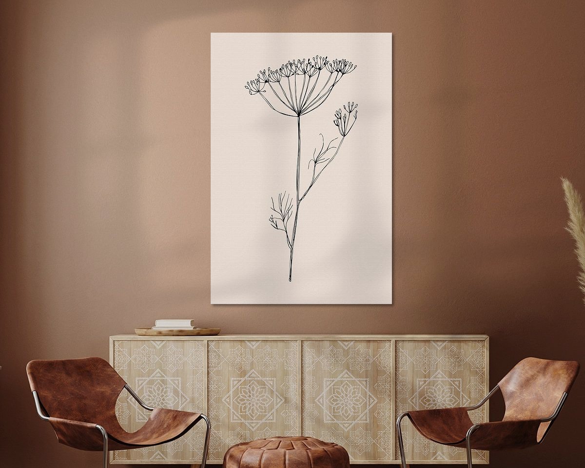 Voorbeeld van het werk in een kamer