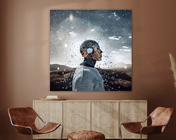 Voorbeeld van het werk in een kamer